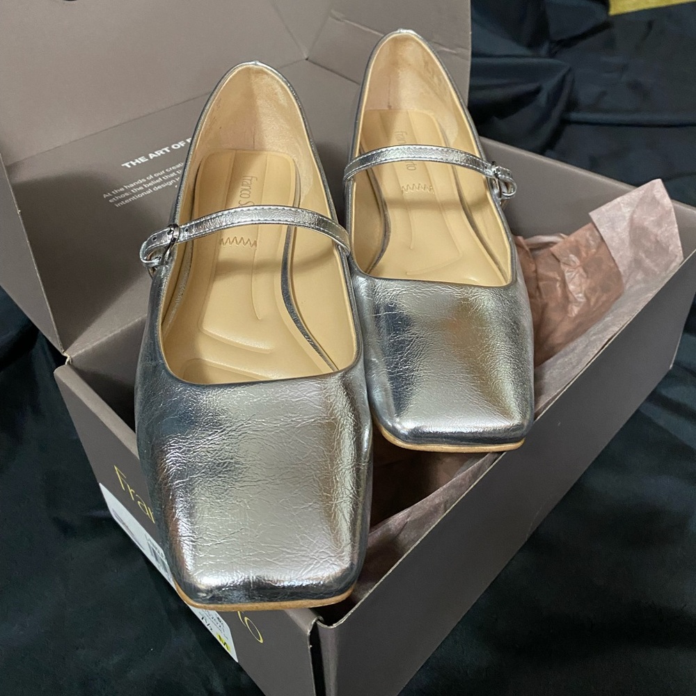 NEW Franco Sarto Giada Slingback Loafer Heel- 8